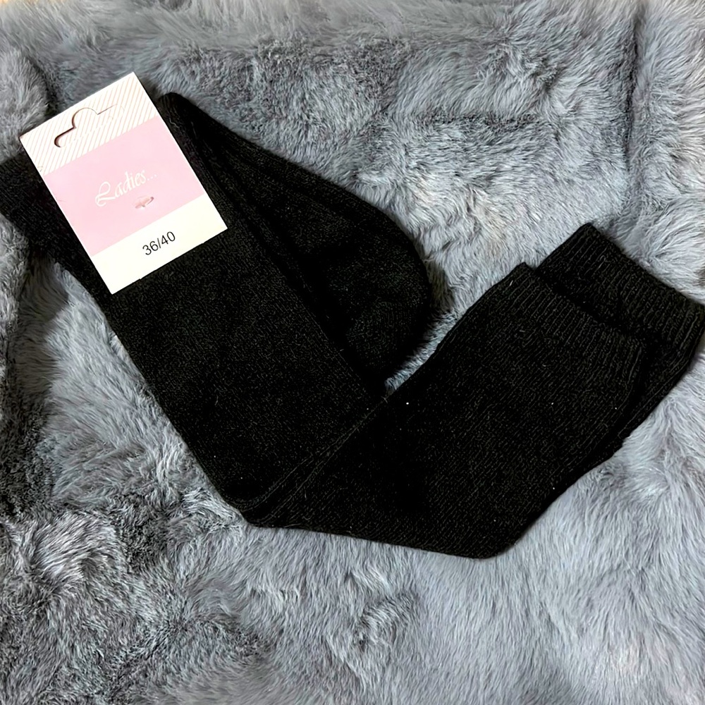 NWT - Womens Black Knee High Socks